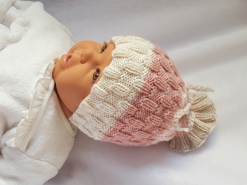 Strickanleitung Babymütze, Baby-Mütze, ca. 3 - 8 Monate