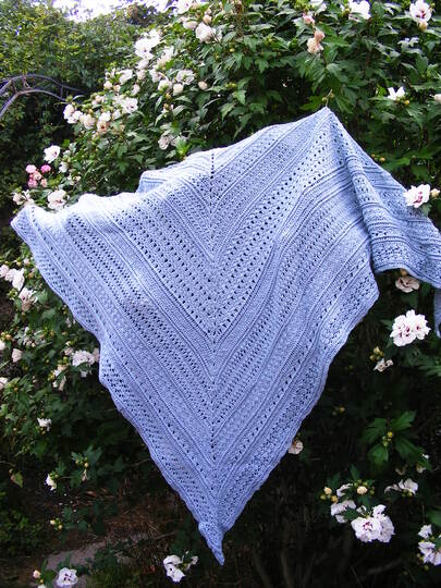 Häkelanleitung "Espina - Dreieckstuch mit Sternchenmuster im Baukastenverfahren"