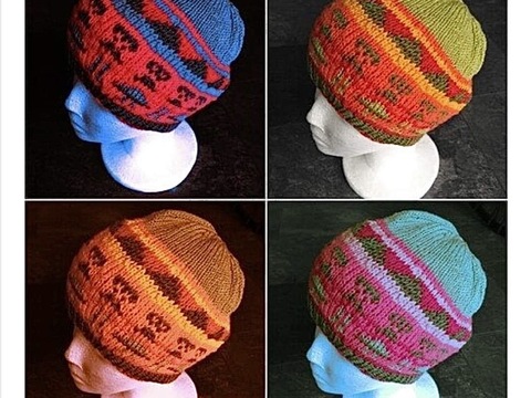 Anleitung Strickmütze  Ringelreihen, GR 52-54