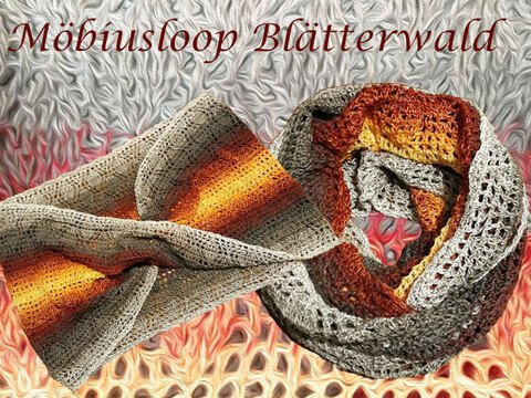 Häkelanleitung Möbiusloop Blätterwald