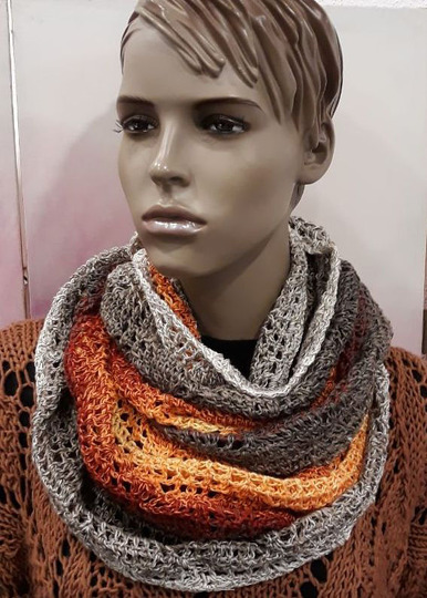 Häkelanleitung Möbiusloop Blätterwald