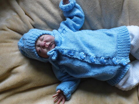 Strickanleitung Babyjacke mit Mütze Gr. 62/68