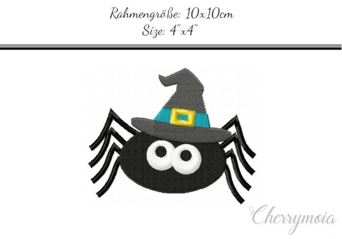 Spinne mit Hut 10x10