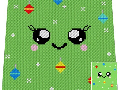 Häkelmuster * X-Mas TREE - WeihnachtsBauM * Grafik für C2C Decke