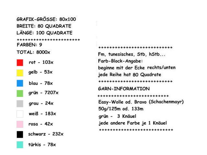 Häkelmuster * X-Mas TREE - WeihnachtsBauM * Grafik für Fm Decke