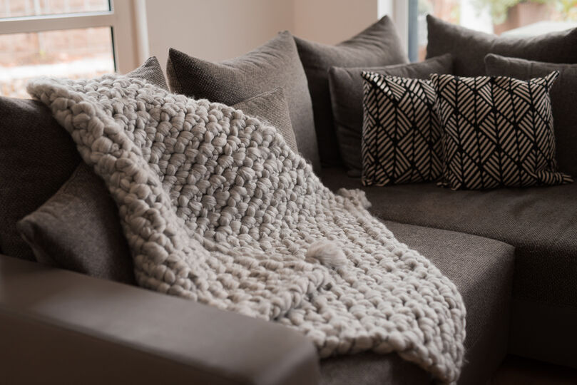 - COCON - Decke oder Teppich häkeln aus dickem Dochtgarn, perfekt für Interieur Deko und Babyfotografie, Wohndeko, in Hyggestyle, Hygge,