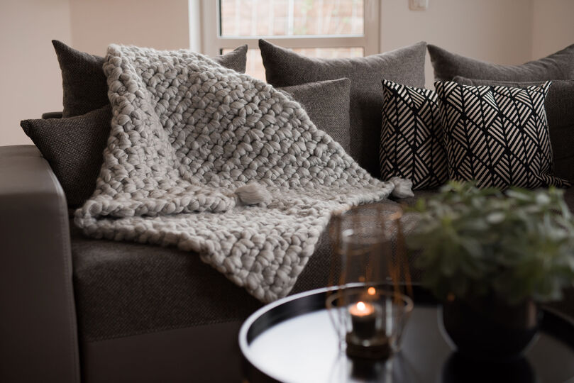 - COCON - Decke oder Teppich häkeln aus dickem Dochtgarn, perfekt für Interieur Deko und Babyfotografie, Wohndeko, in Hyggestyle, Hygge,