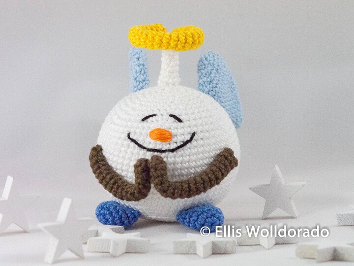 Schnee-Engel Benedikt, Amigurumi, Häkelanleitung