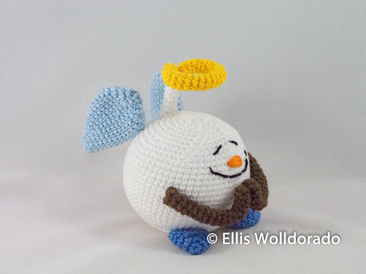 Schnee-Engel Benedikt, Amigurumi, Häkelanleitung