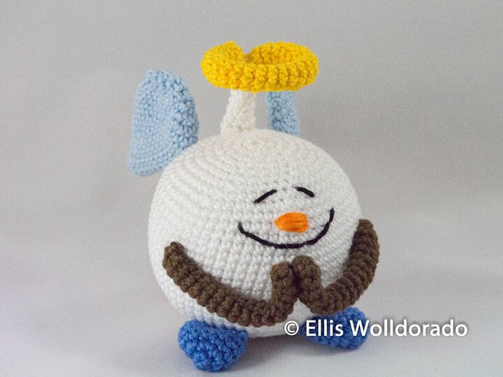 Schnee-Engel Benedikt, Amigurumi, Häkelanleitung