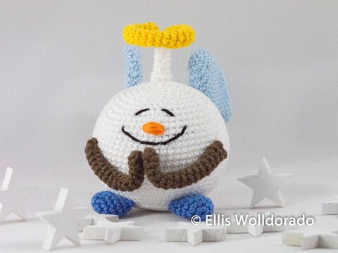 Schnee-Engel Benedikt, Amigurumi, Häkelanleitung