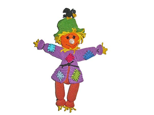 scarecrow, PDF crochet pattern, tutorial, ebook, amigurumi, straw man, bogle, boggle autumnal deco