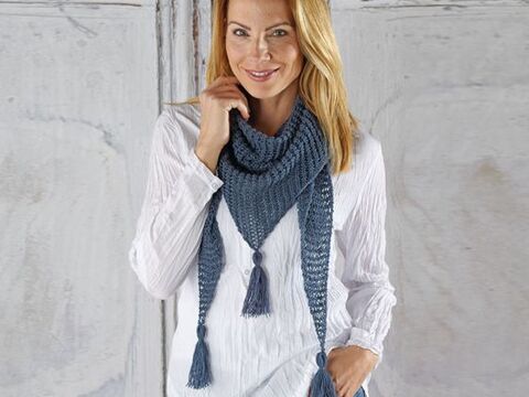 Strickanleitung Dreiecktuch "Cablé Gitti" 760052