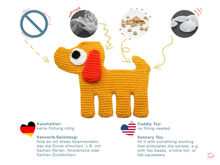 Hund - zum Kuscheln und Entdecken - Häkelanleitung