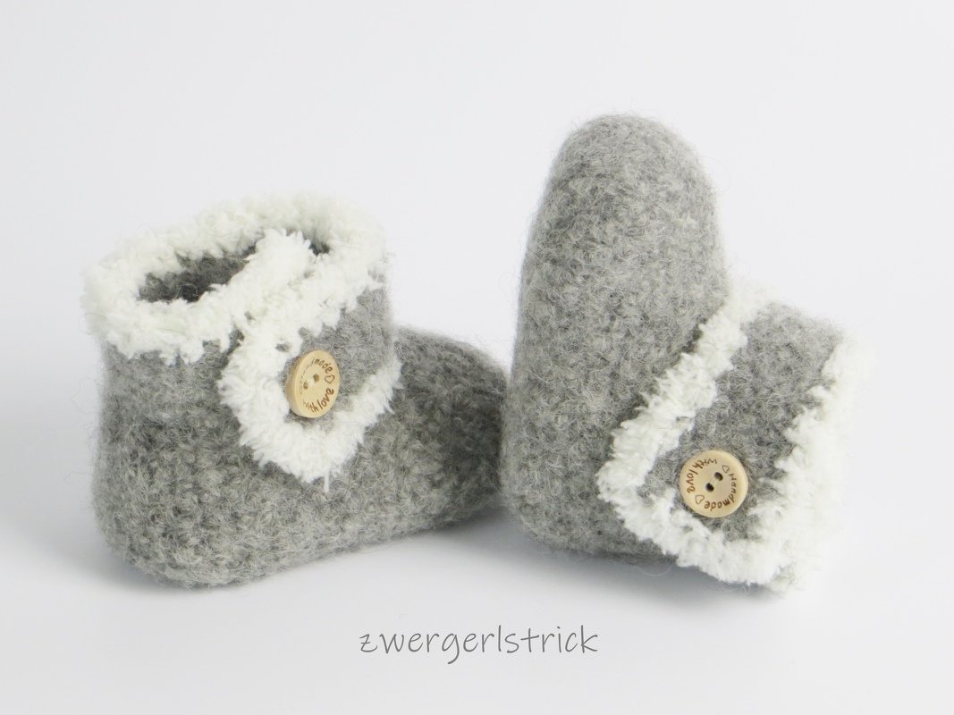 Baby-Stiefelchen häkeln und filzen (3 Größen)