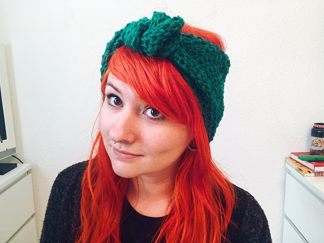 gestricktes Stirnband mit Knoten - perfekt für Anfänger - Bild 4