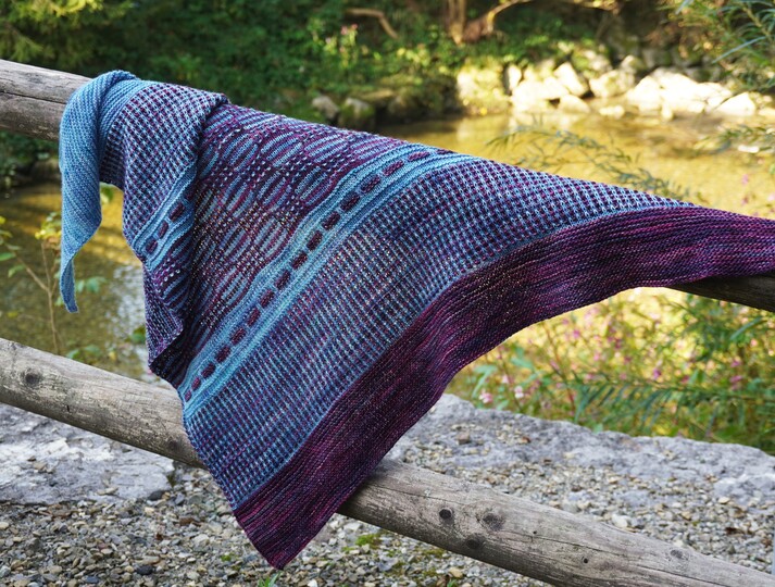 Shawl "Fjord Diver", knitting pattern