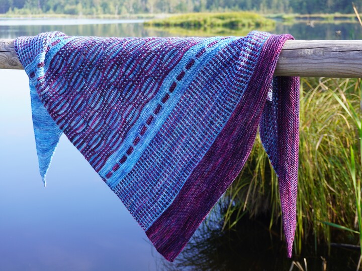 Shawl "Fjord Diver", knitting pattern