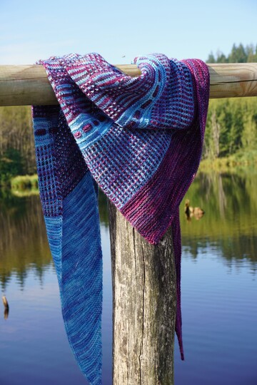 Shawl "Fjord Diver", knitting pattern
