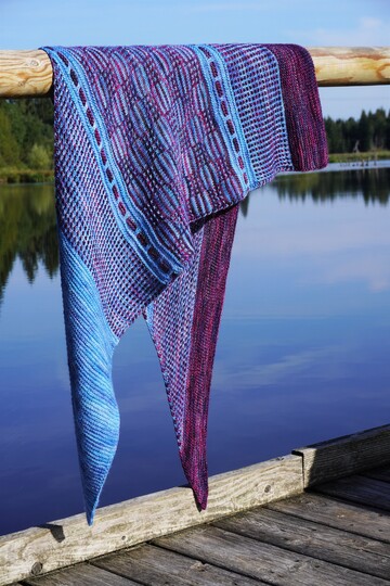 Shawl "Fjord Diver", knitting pattern