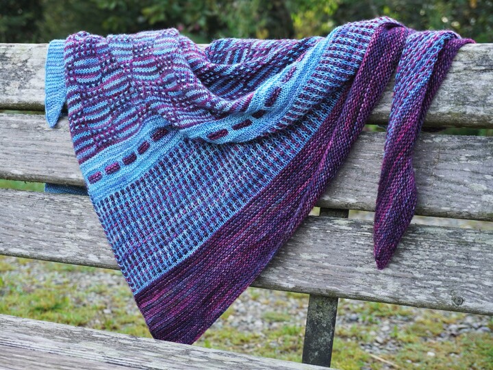 Shawl "Fjord Diver", knitting pattern