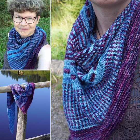 Shawl "Fjord Diver", knitting pattern