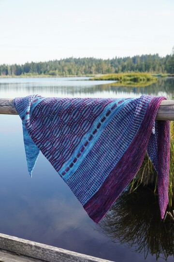 Shawl "Fjord Diver", knitting pattern
