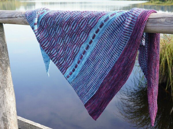 Shawl "Fjord Diver", knitting pattern