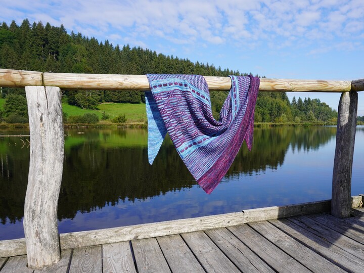 Shawl "Fjord Diver", knitting pattern