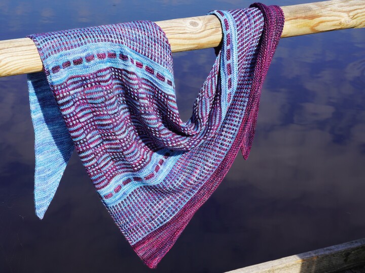 Shawl "Fjord Diver", knitting pattern