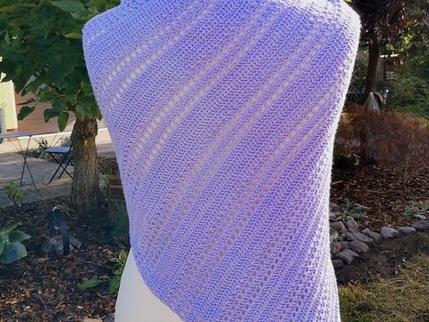 Tuch häkeln - Asymmetrisches Tuch "Makano" - Häkelanleitung PDF