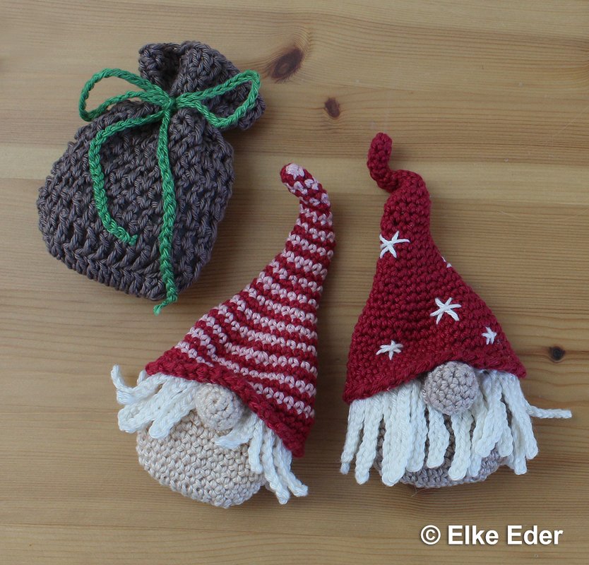 Adventskalender mit befüllbaren Wichteln und Säckchen - Häkelanleitung - Bild 8