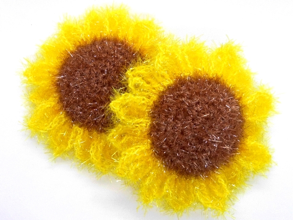 Sonnenblumen Waschpads - super einfach und super schnell