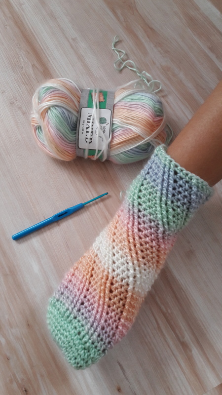 Anleitung Spiralsocken ohne Ferse