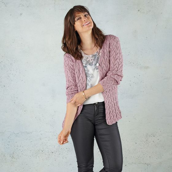 Strickanleitung Damenjacke "Seidenglanz" 760068