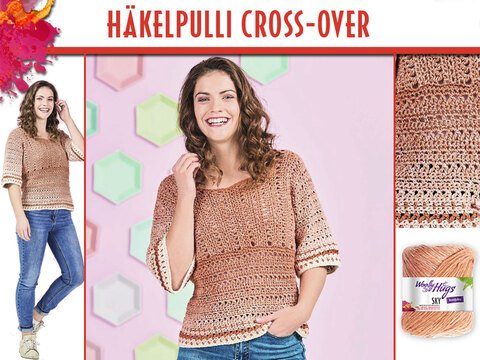 HÄKELPULLI CROSS-OVER