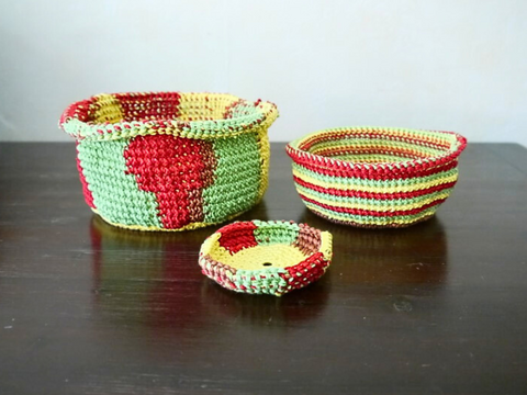 Häkelanleitung Körbchen-Set Akiba