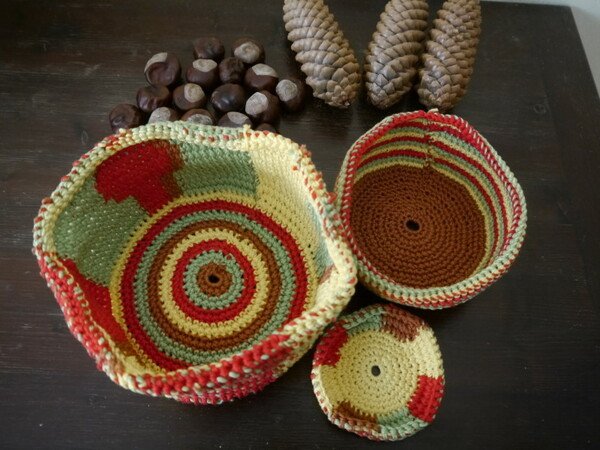 crocheting pattern basket set Akiba