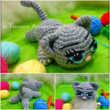 Halloween!! Crochet pattern of Annie, the little witch + crochet pattern Kally, the sweet kitty 2PDF ternura amigurumi. english- deutsch- dutch