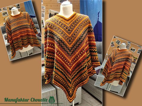 Poncho "Herbstwind"  - verschiedene Größen