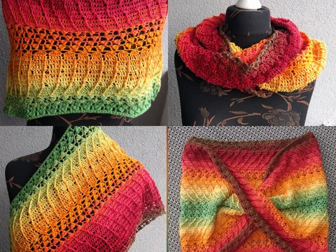 Amo´s Herbstlaub Loop/Möbius Eine Anleitung-zwei Möglichkeiten