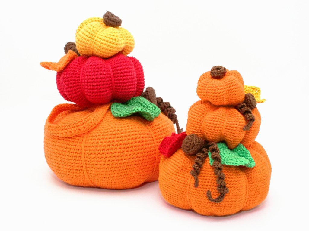 Pumpkin Stack - Doorstop or Fall Decoration - Crochet Pattern - Image 2