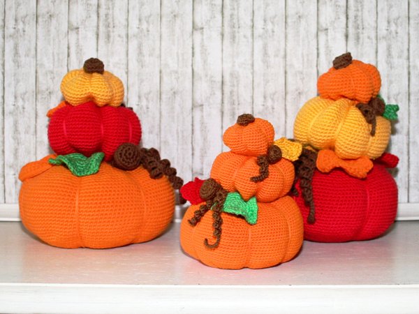 Pumpkin Stack - Doorstop or Fall Decoration - Crochet Pattern