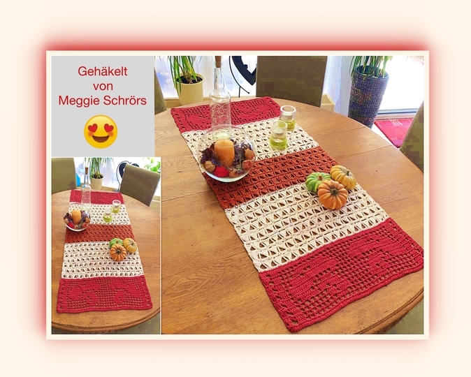 Häkeln / Tischläufer "Herbstzauber"