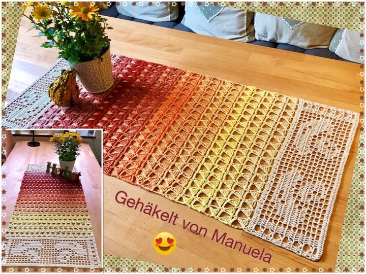 Häkeln / Tischläufer "Herbstzauber"