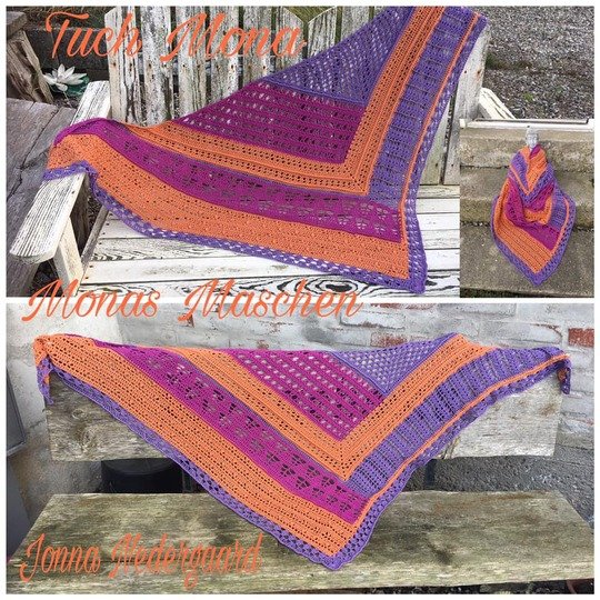 Häkelanleitung Tuch Mona ein außergewöhnliches Dreiecktuch