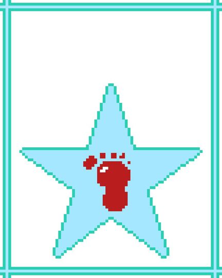 Häkelmuster * STAR of FAME - boy - mit NAME & Datum personalisiert * Grafik für C2C Decke