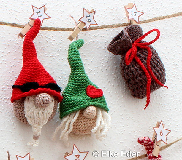 Cute Christmas Elves "Greta and Rocky" - Crochet Pattern