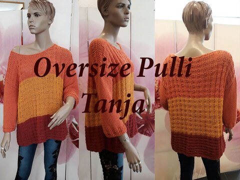 Strickanleitung Pullover Oversize Tanja