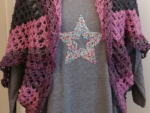 Seelenwärmer "LIEBELEI" mit Liebesknoten gehäkelt